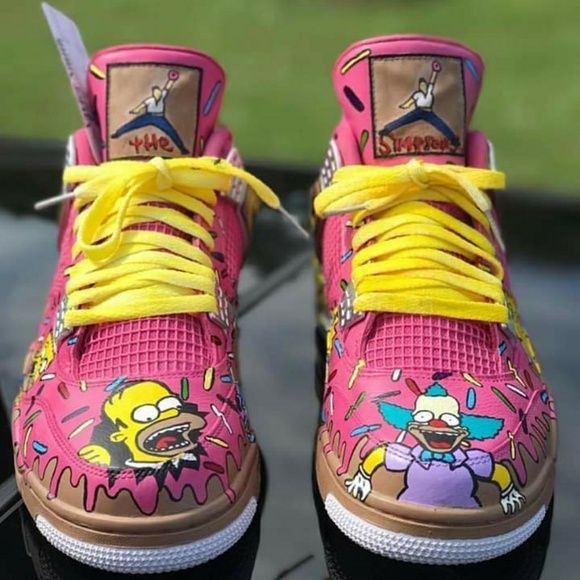 Nike air jordan 4 retro simpson customize shoes RumikMart